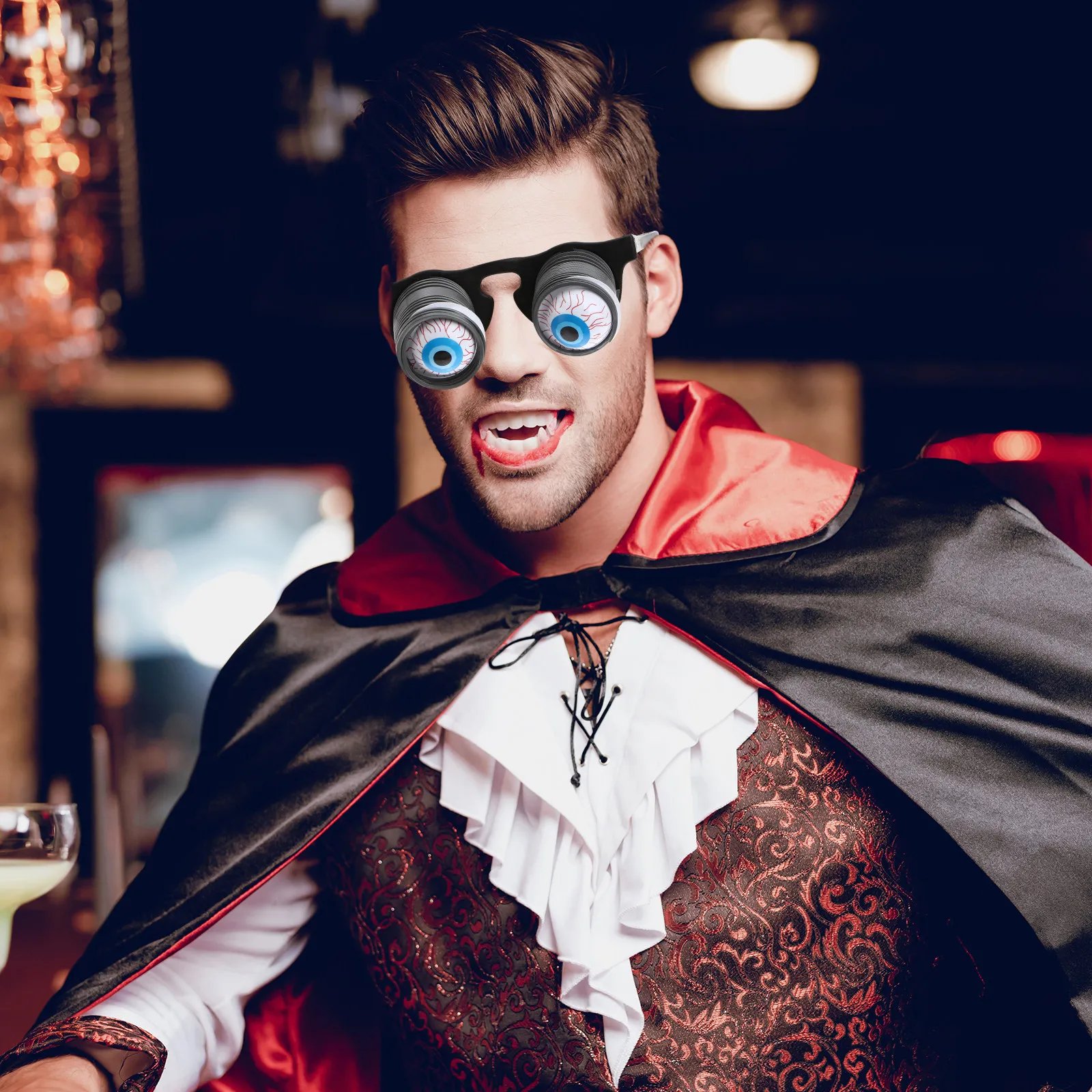 Horror Glasses Spring Eyeball Design Funny Prank For Halloween Party Gag Gift Bulging Eye Glasses For Adults Kids Novelty