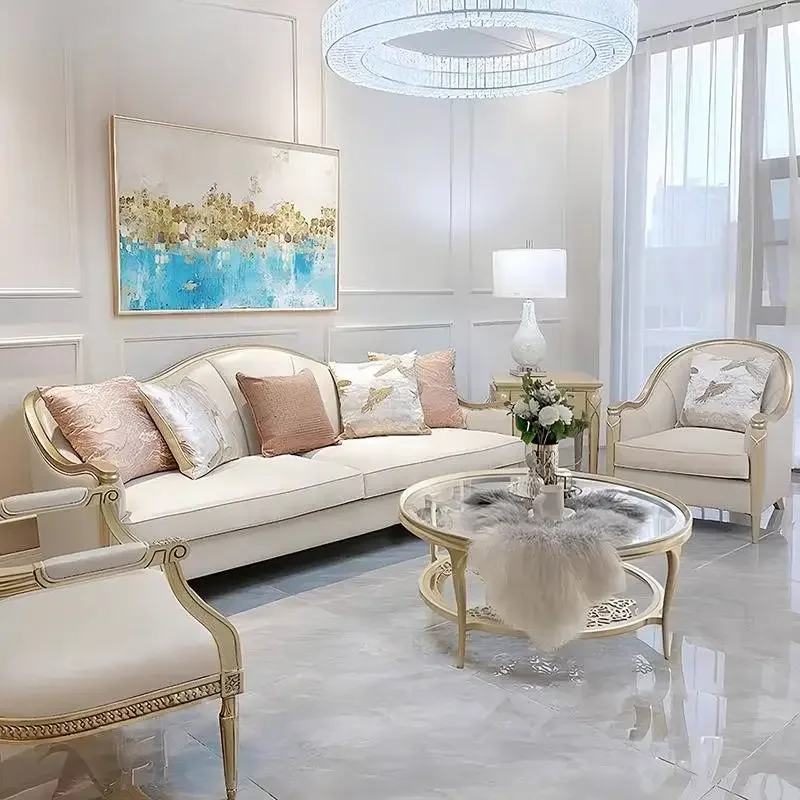 m*-Modern Beige Living Room Sofas Vintage Cheap Luxury Lazy Living Room Sofas Boneless Leather Woonkamerbanken Furniture Home.