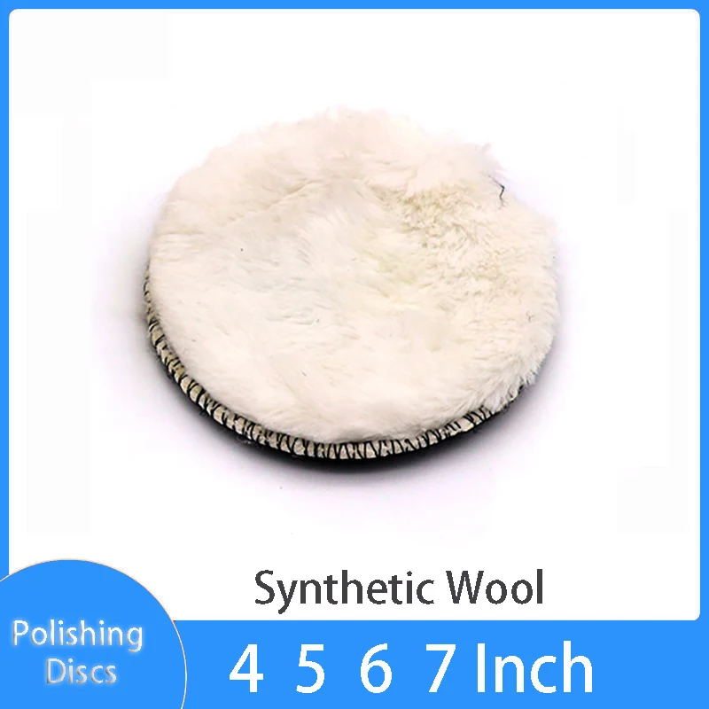 

Polished Wool Discs Car Polishing Pad 4" 5" 6" 7" Inch Polish Waxing Pads Wool Polisher Bonnet for Car Paint Care