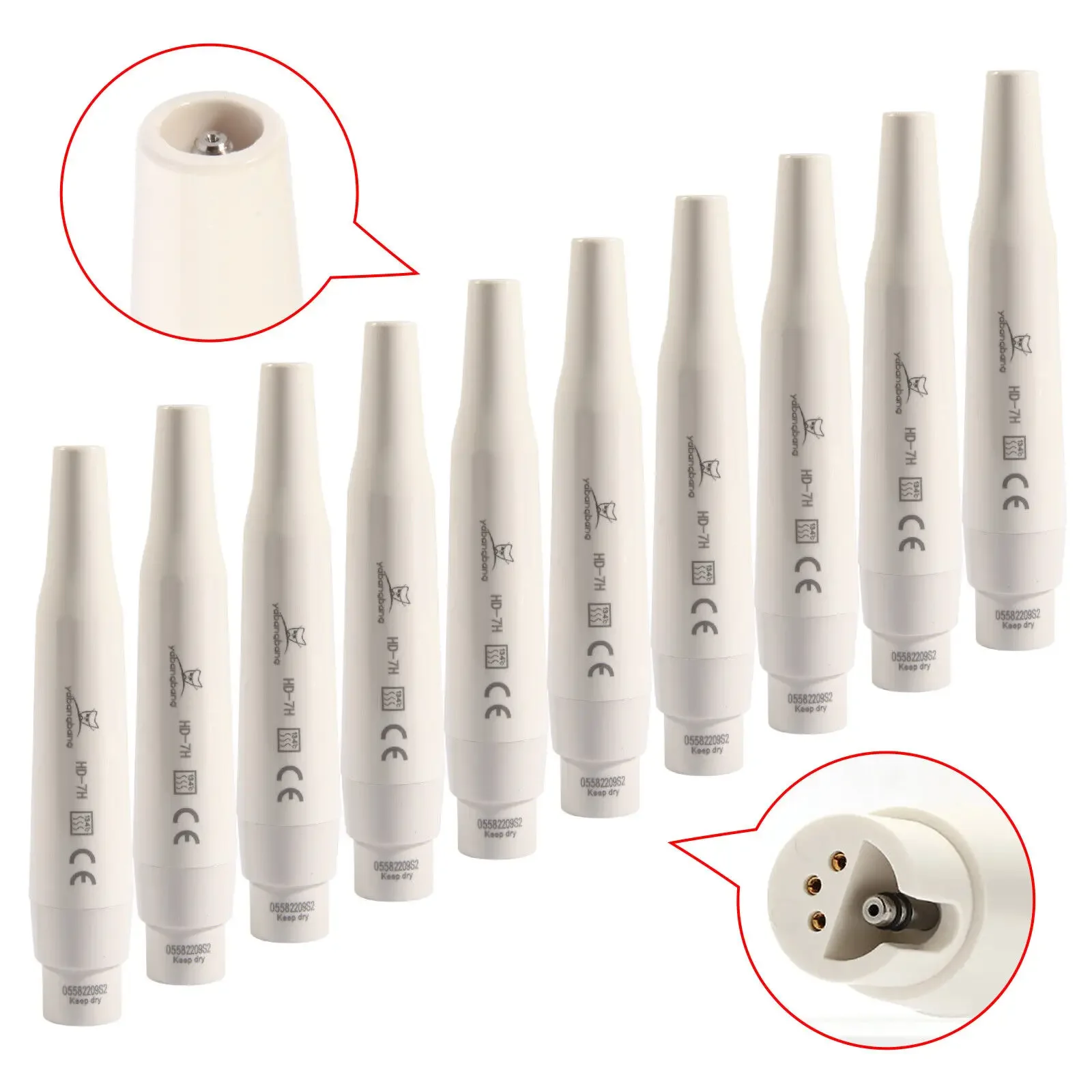 1-10PCS Dental Ultrasonic Piezo Scaler Handpiece Compatible With DTE SATELEC  Tips