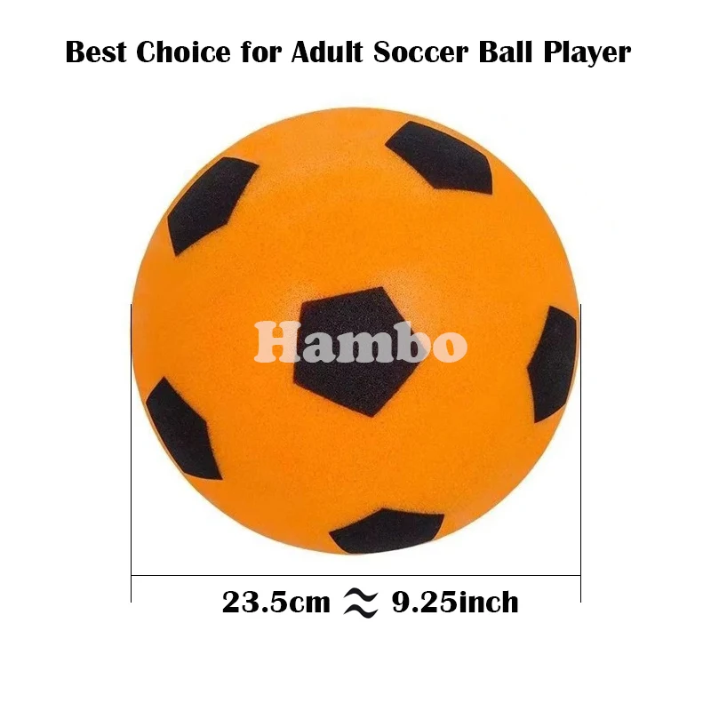 Ballon de football rebondissant silencieux pour homme, taille 9.25 pouces, entraînement en salle, football en mousse sans air, silencieux