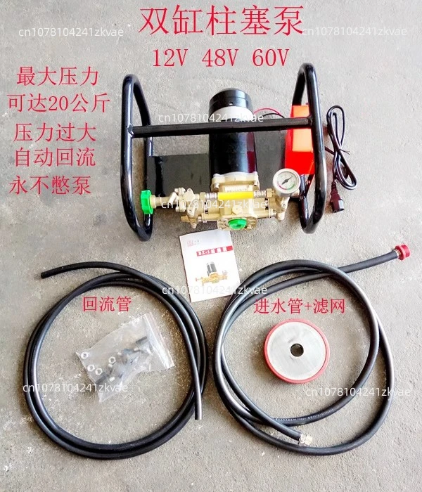 12V Portable Spraying High-Pressure Double-Cylinder Plunger Pump Agricultural Electric Sprayer Pump