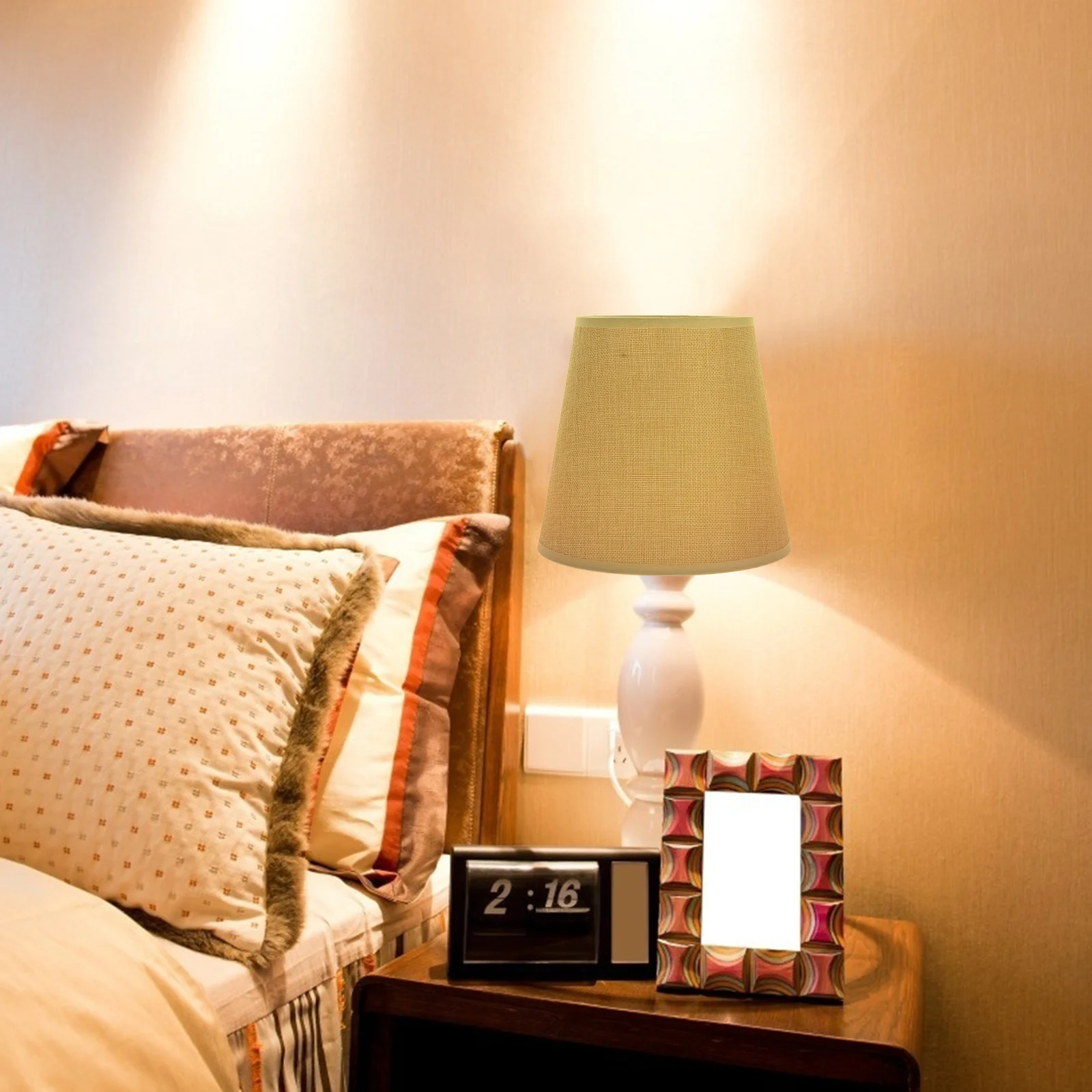 Linen Fabric Lampshade Household Pendant Lights Bulbs Floor Outdoor Covers Bedside for Desk