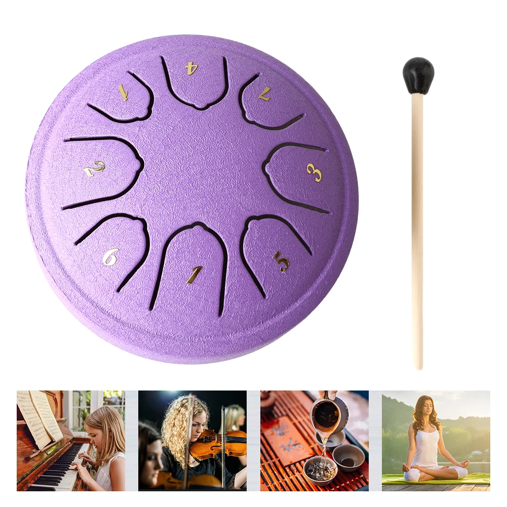 

Стальная ударная музыкальная установка (хэндпан) с молоточками, 4 в 8 нот, для медитации, развлечений и музыкального образования