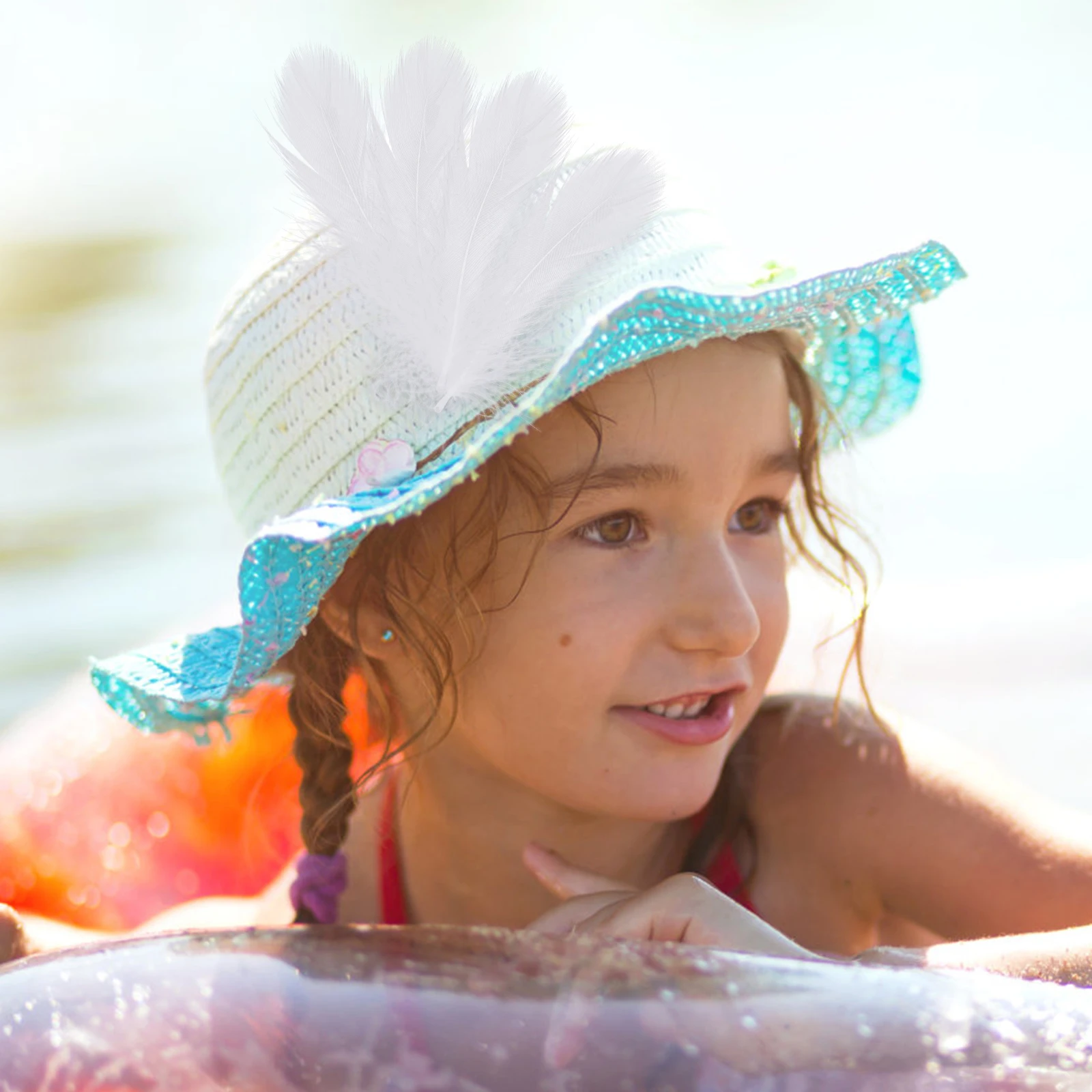 

200Pcs Decor Craft for DIY Hat Decoration Wedding Party Supply Swan Prop