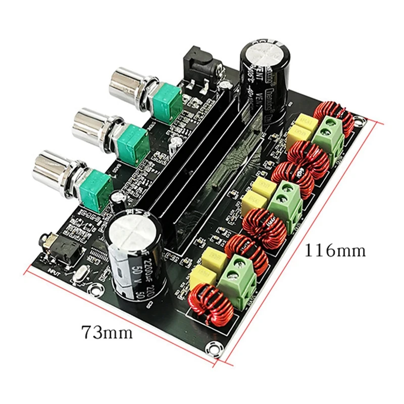 TPA3116D2 Bluetooth 5.0 Digital Power Amplifier Board 2.1 Channel 100W+50Wx2 High Power With AUX Interface