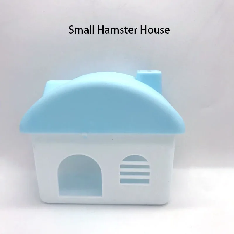 Small Mountable Pet Dog Hamster Guinea Pig House Cage Plastic Cute Pet Bedroom House Toy casa para Hamster House Blue