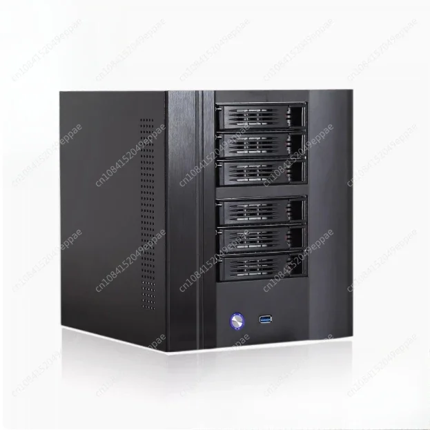 NAS chassis, 6-disk, black Qunhui 1.2 steel plate aluminum alloy panel hot swappable position storage chassis storage chassis