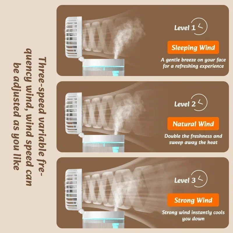 Pelembap udara Mini lipat, pelembap udara, kipas pendingin Air USB Mini untuk rumah baru musim panas 2024