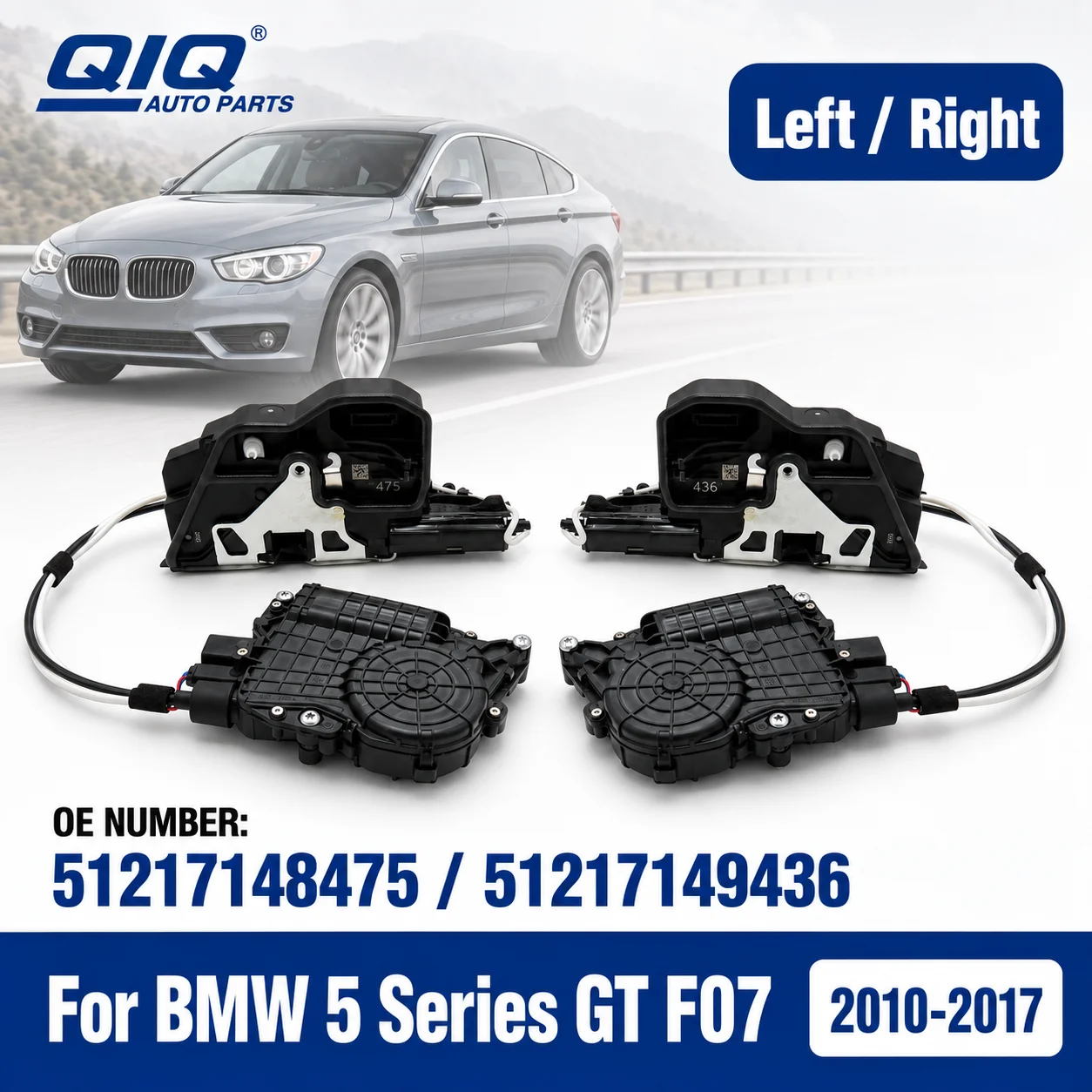 Front Left Right Door Lock Actuator Soft Close Latch For BMW 5 Series GT F07 2010-2017 535i 550i GT 51217148475 51217149436