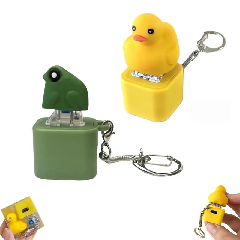 Fidget Frog Keychain With Rechargeable LED Croaking Light Creative Decoration For Backpacks Bags
