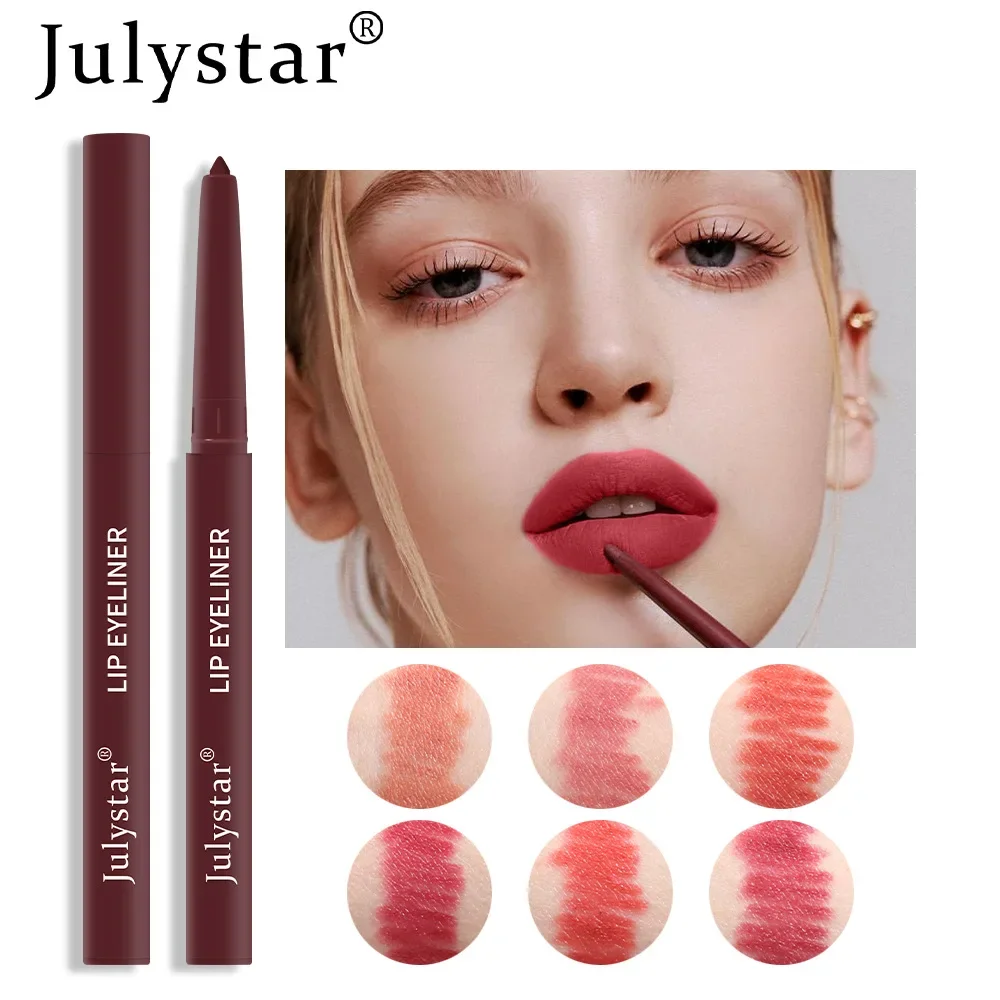 14 Kleur Nude Matte Lippenstift Potlood Langdurige Waterdichte Lip Potlood Hoge Gepigmenteerde Lip Liner Lip Make-Up Tool