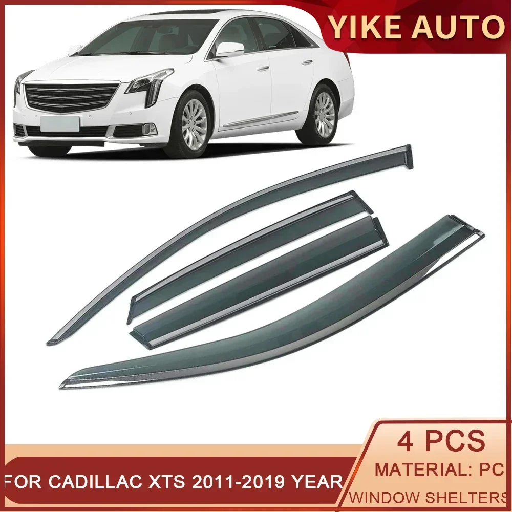 

For CADILLAC XTS 2011-2019 Car Window Sun Rain Shade Visors Shield Shelter Protector Cover Frame Sticker Exterior Accessories