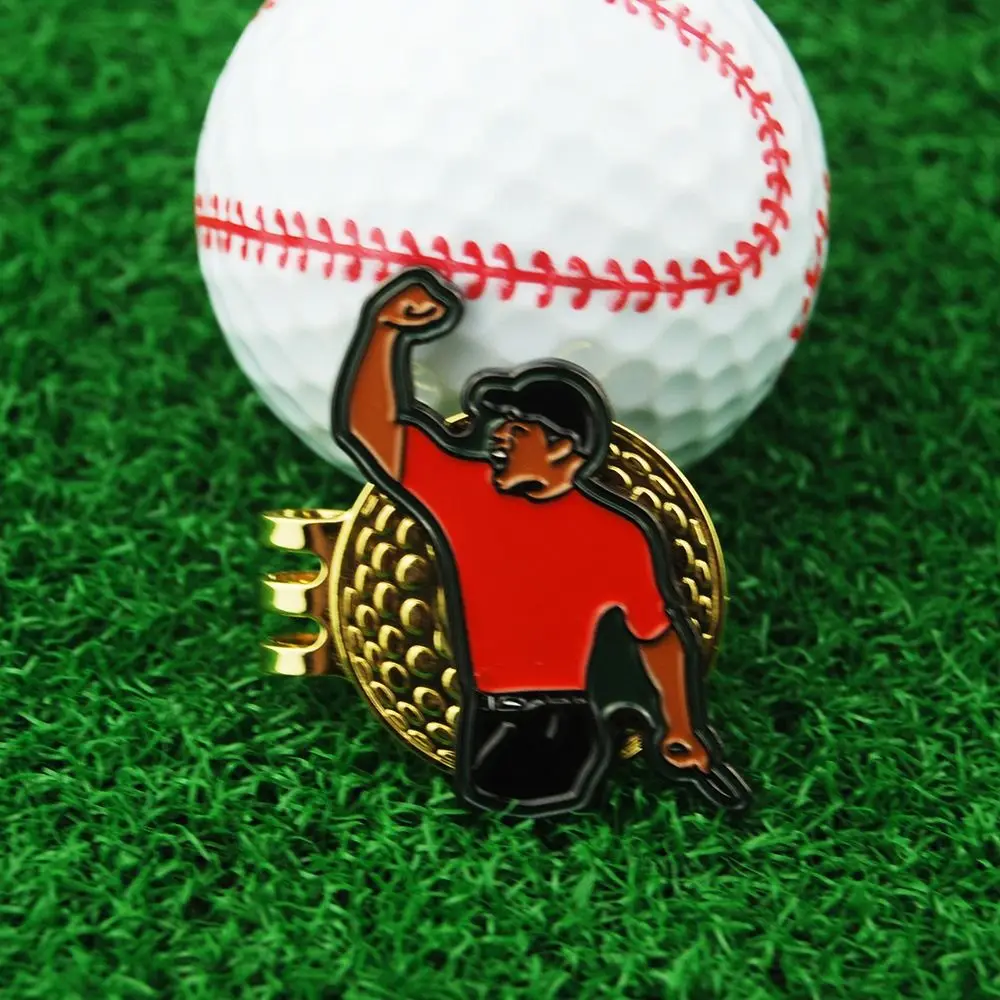Ball Mark Alloy Marker Golf Ball Mark Tiger Green Jacket Golf Hat Clip Multicolor Magnet Golf Clip Marker Men Women
