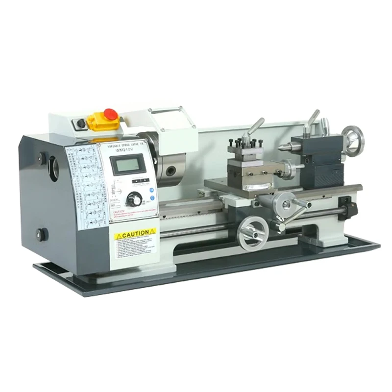 

Mini Metal Lathe Machine 15-3/4" 1100W 300-800MM 50-2500 RPM Variable Speed 125mm Chuck Scale Optional For Metalworking Drilling