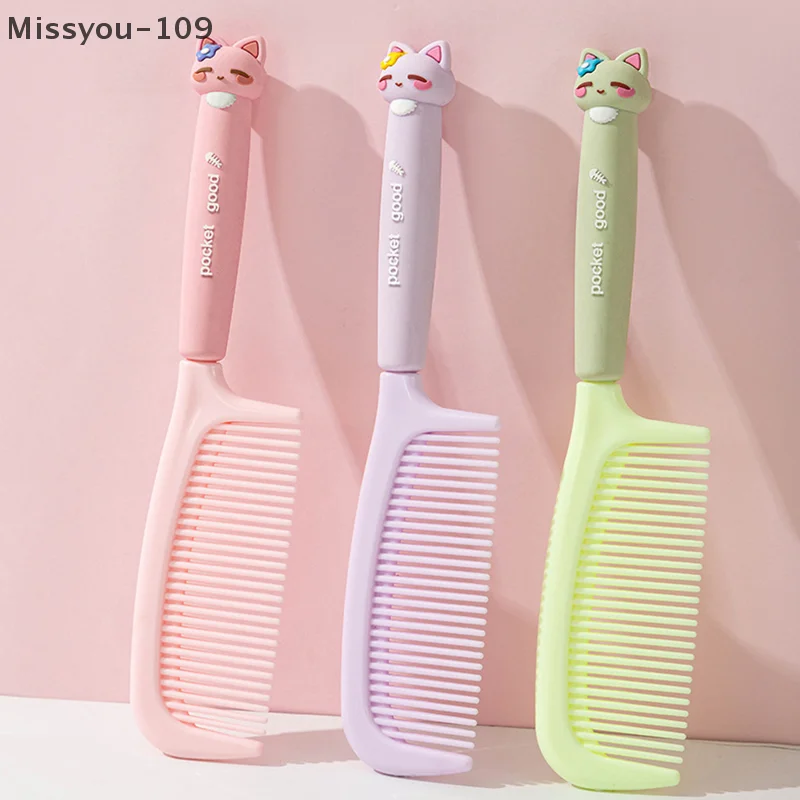 مشط سيليكون ناعم محمول على الطراز الكرتوني لتصفيف الشعر - فرشاة شعر خفيفة الوزن وصديقة للسفر مثالية للفتيات #1