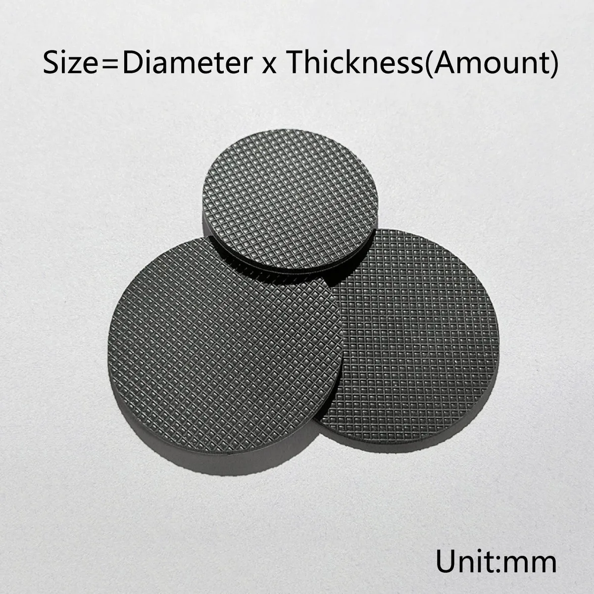 Anti-Slip Furniture Pads Silicone Rubber Pad Stick Self-Adhesive Foot Mats with Checkered Raised Texture 5mm-30mm Diameter