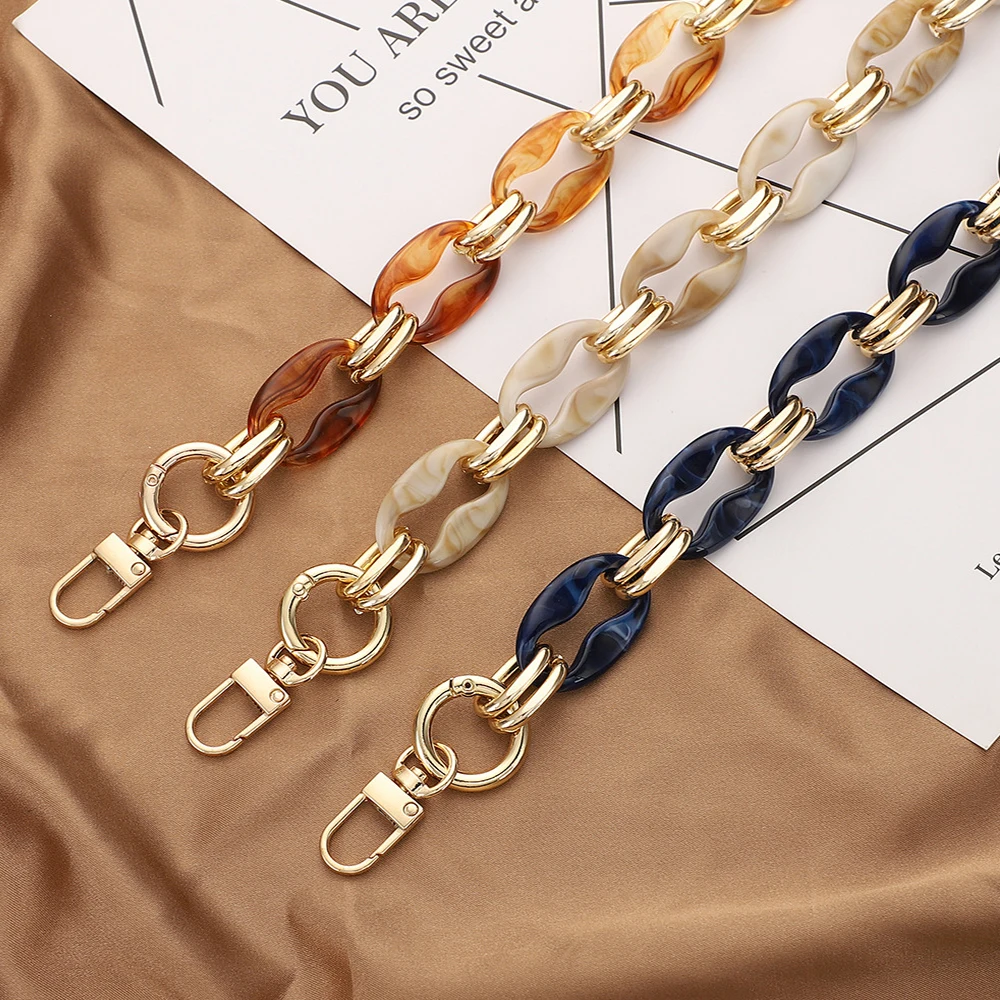 40/60CM Women Acrylic Bag Chains Detachable Resin Chain Shoulder Bag Strap Handheld Bag Chain Fishbone Chain Multiple Colors