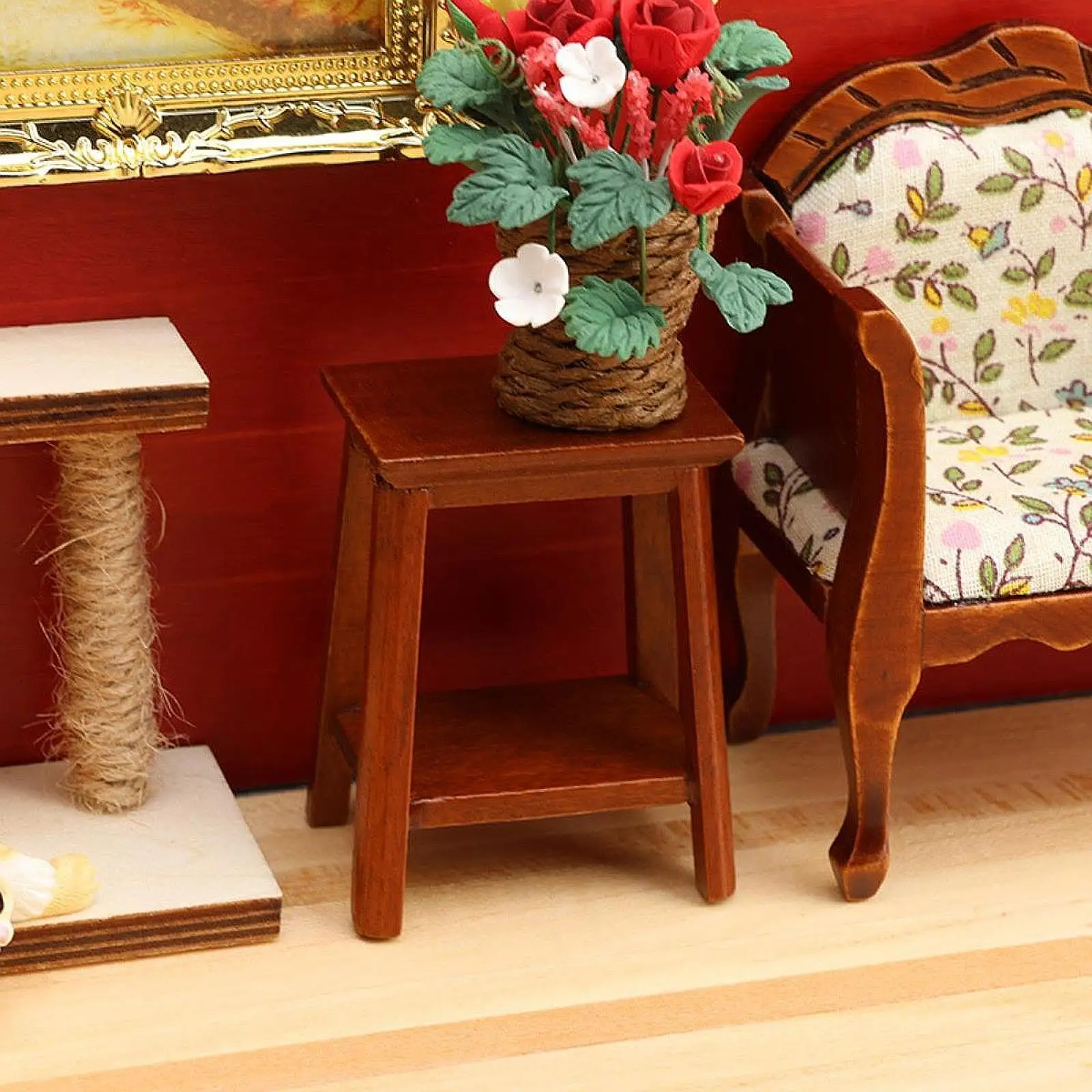 Tabouret en bois Miniature, petite chaise modèle 1/12 échelle Simulation maison de poupée meubles accessoires pour décor de paysage Miniature