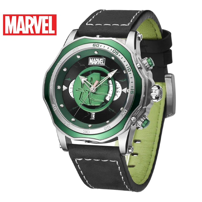 Marvel Avengers Hulk For Mens Watches Quartz WristWatch Male Fashion Luminouos Clock Sapphire Crystal Date New Relogio Masculino