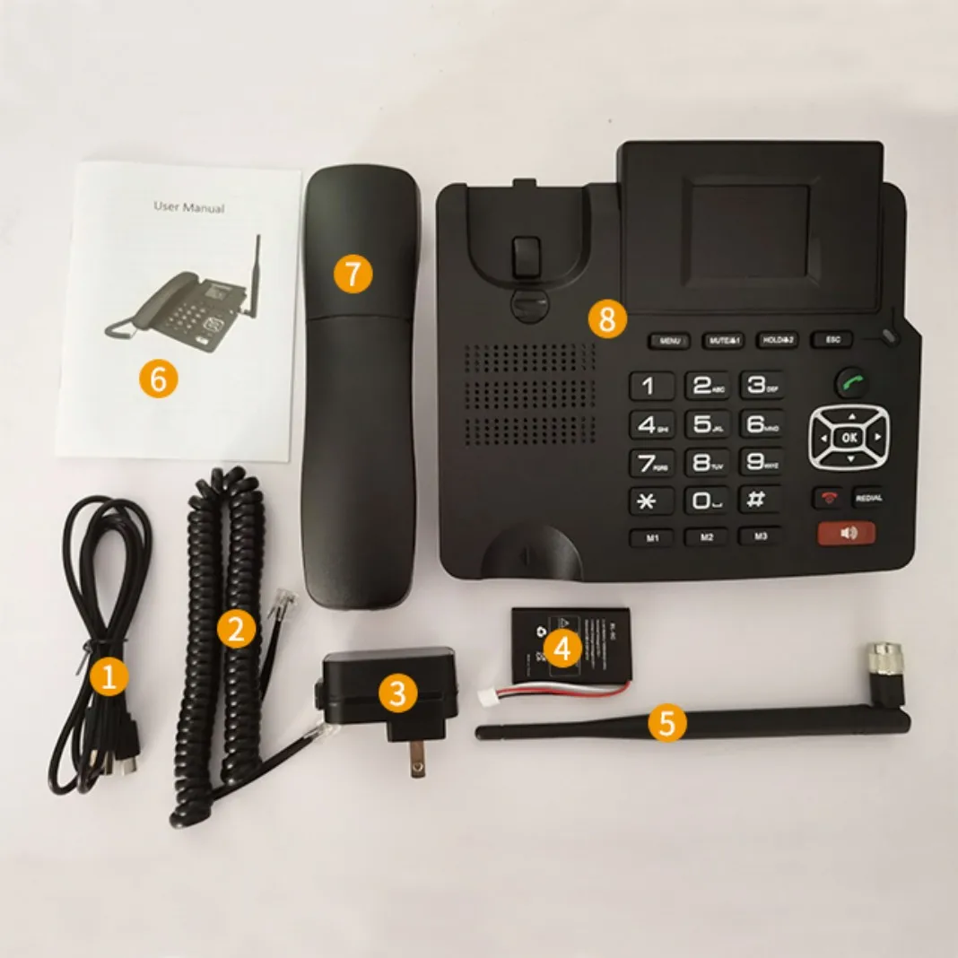 4G Sim Card Volte Wifi Voip Mobile Phone Support 2 Sip Lines 2.4 Inch Color Screen 3 Party Audio Conference Wireless IP Phone