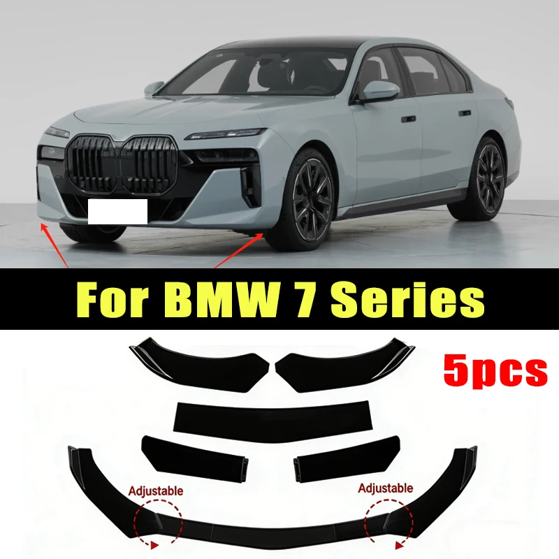 

5Pcs ABS Material Universal Car Front Bumper Separator Bumper Lip Body Kit Duck Lip Separator For BMW 7 Series Car Accessories