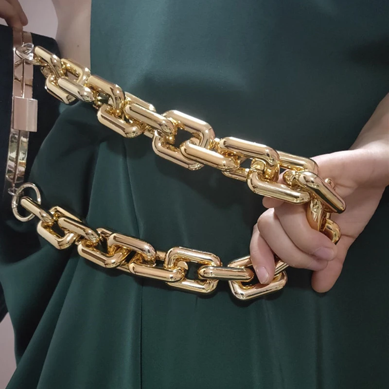 الفضة الذهب الاكريليك محفظة سلسلة حزام حقيبة يد مقابض DIY محفظة استبدال سلسلة لحقيبة الكتف حقائب اليد الأشرطة