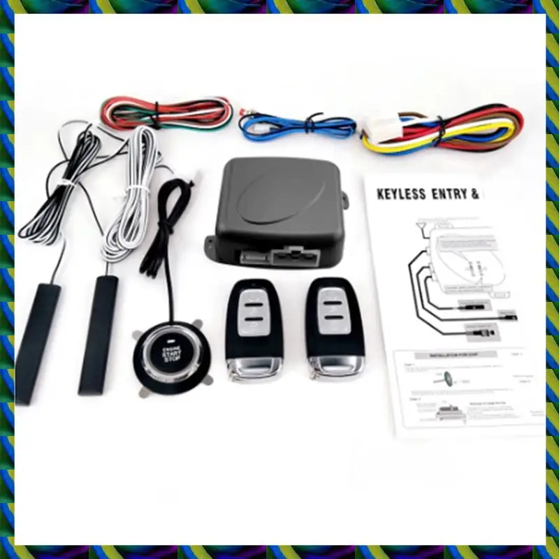 毎日の車 SUV スイッチキーレスエントリーエンジンスタート警報システムプッシュボタンリモコン停止自動盗難防止システム簡単に