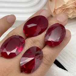 Large Natural Ruby Oval Cut Sri-Lanka VVS Loose Gemstones Making Diy Wedding Jewelry For Jewelry Accessories