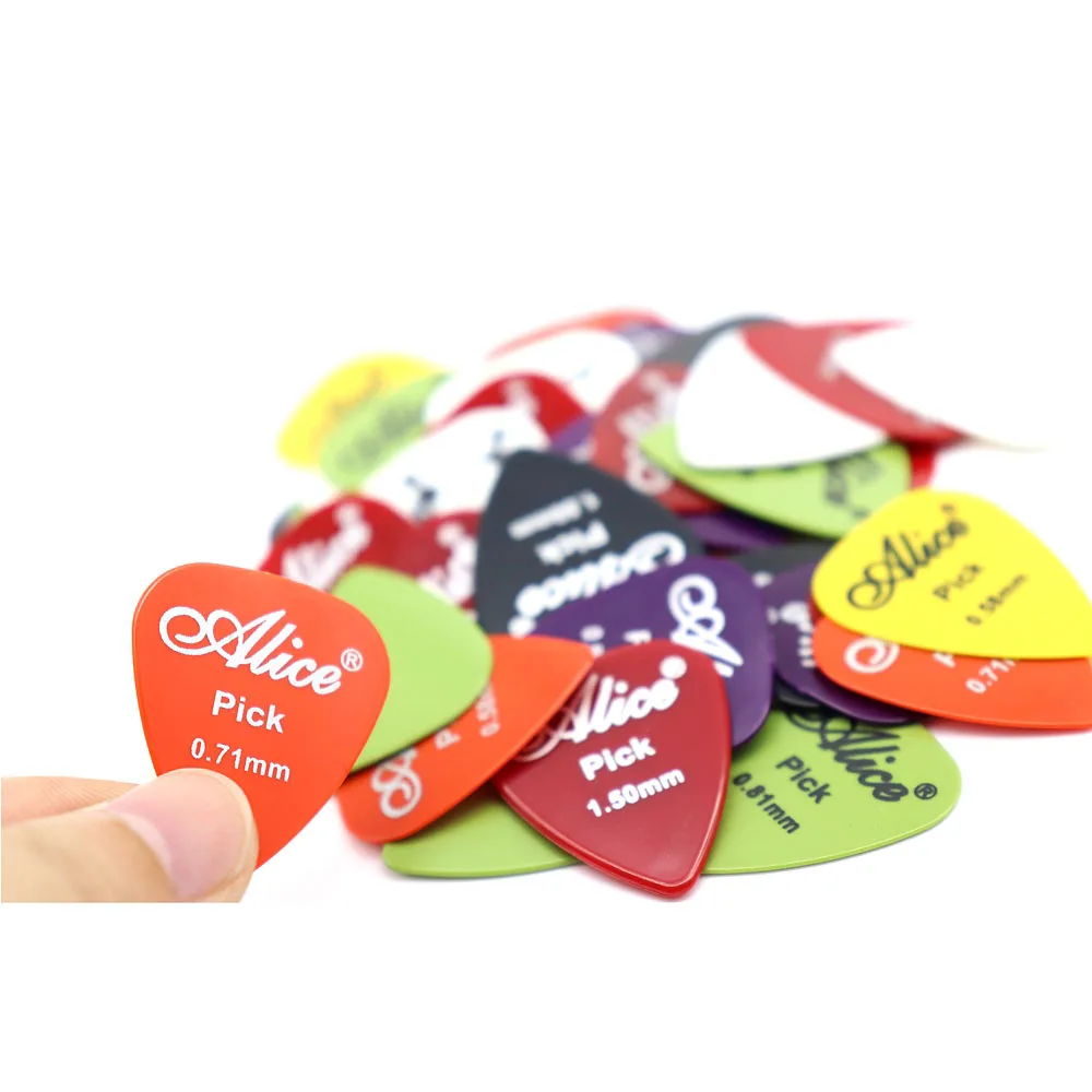 12pcs Electric Guitar Picks Mediator Alice Thickness 0.58mm 0.71mm 0.81mm 0.96mm 1.20mm 1.50mm Guitar Accessories Color Random