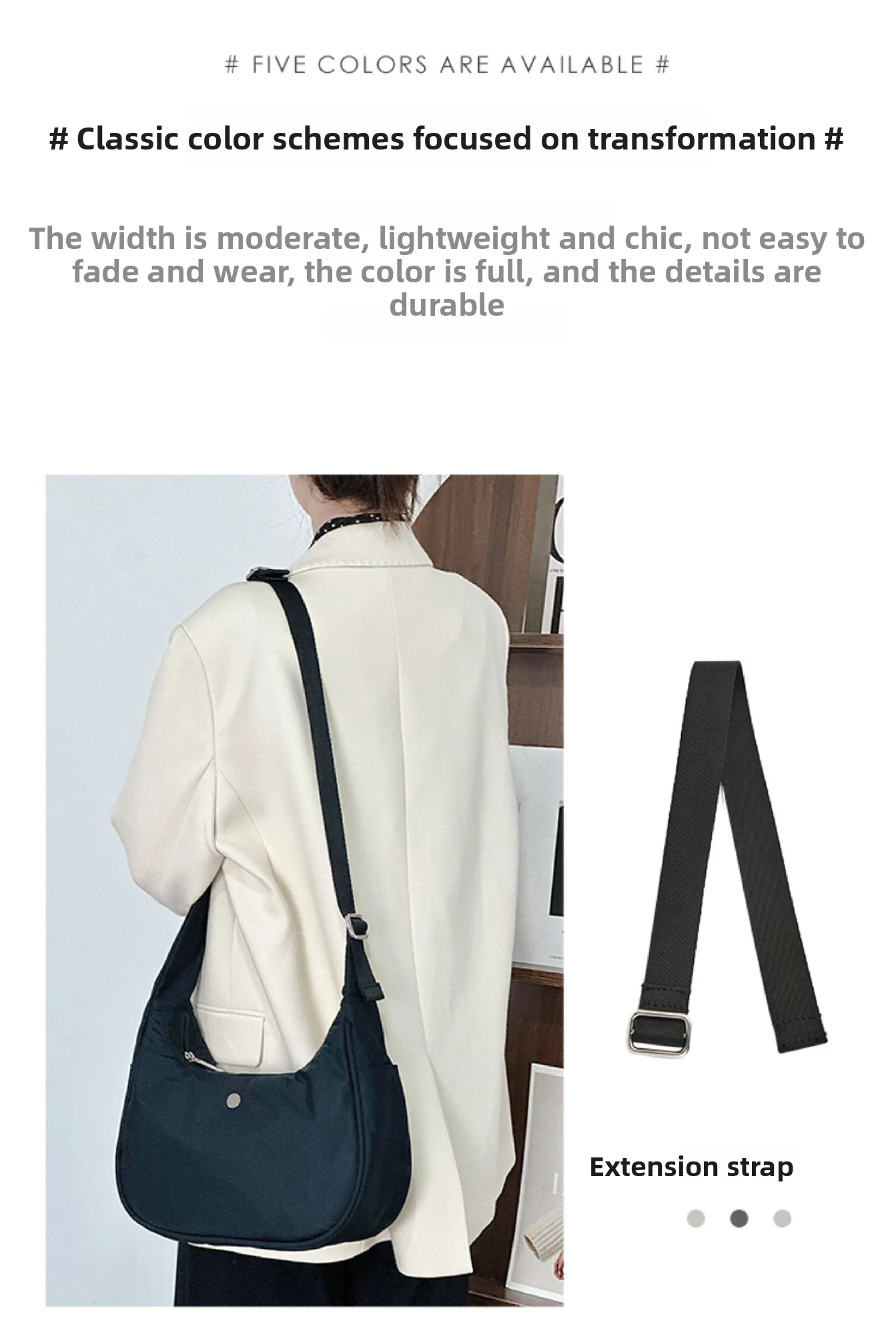 Bag Canvas Shoulder Strap Durable Fashion Buckle Not Easy To Fade Bag Strap Modification Bag Accessories