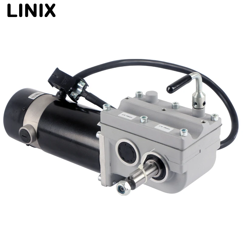 Linix high torque electric wheelchair motor 88mm 24v 340w brush dc motor with gear reduction 32:1 for electric wheelchair motor