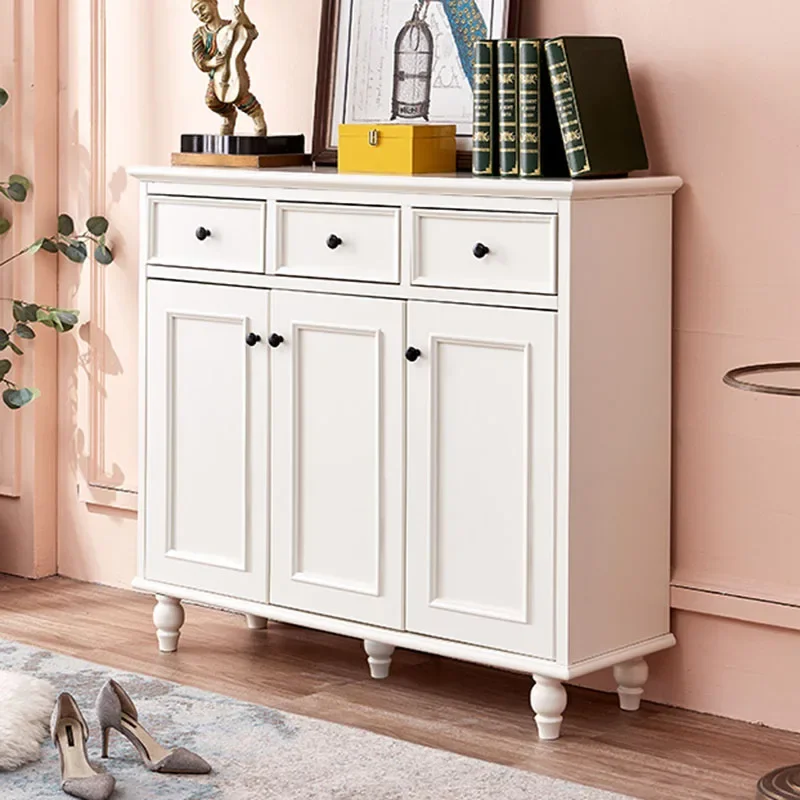 Replica Wooden Shoe Cabinet Modern White Space Saving Hallway Shoe Rack Display Service Luxury Creative Gabinete Room Furniture