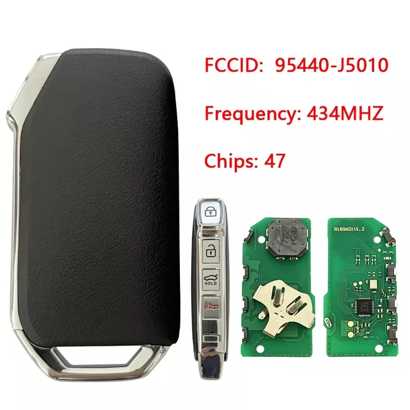 

CN051112 Aftermarket 4 Button Smart Remote Key For KIA Stinger 2019-2020 Fob 47 Chip HITAG3 433MHz FCCID 95440-J5010