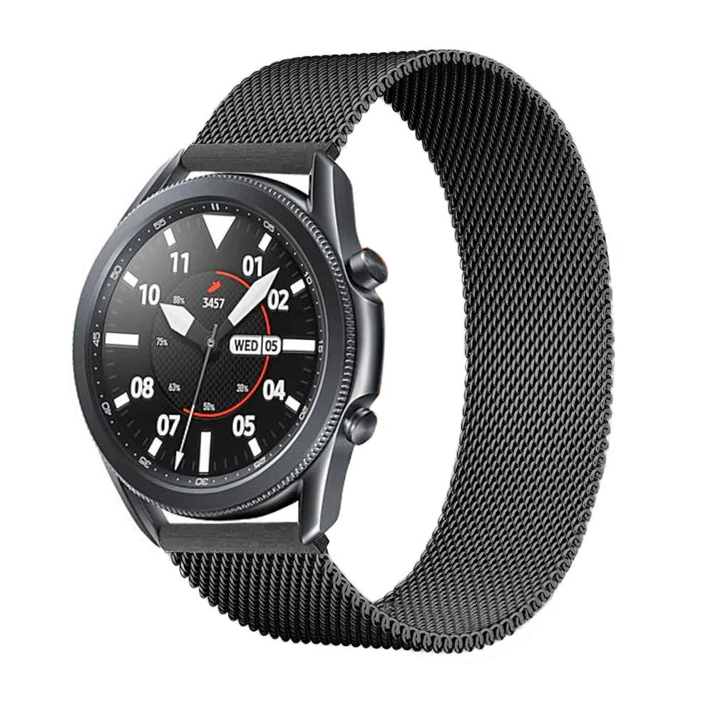 Milanese strap For Samsung Galaxy watch 3 45mm/Active 2/46mm/42mm Gear S3 Frontier 20mm 22mm bracelet Huawei GT/2/2e/Pro band