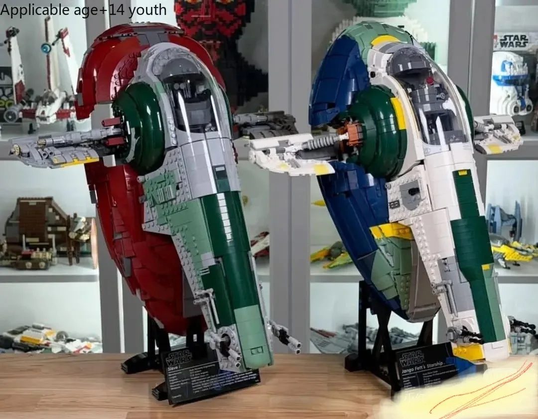 

MOC 75409 Звездная битва Jango Fett's Firespray-Class, модель звездного корабля, строительные блоки, кирпичи, сделай сам, креативная сборная игрушка, подарок для детей 75060