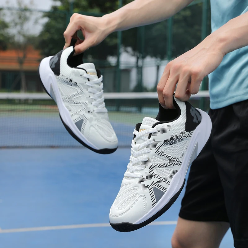 New Men's Badminton Pickleball Tennis Shoes Lightweight Breathable Non-Slip Court Sneakers for Racquet Sports Training 39-46