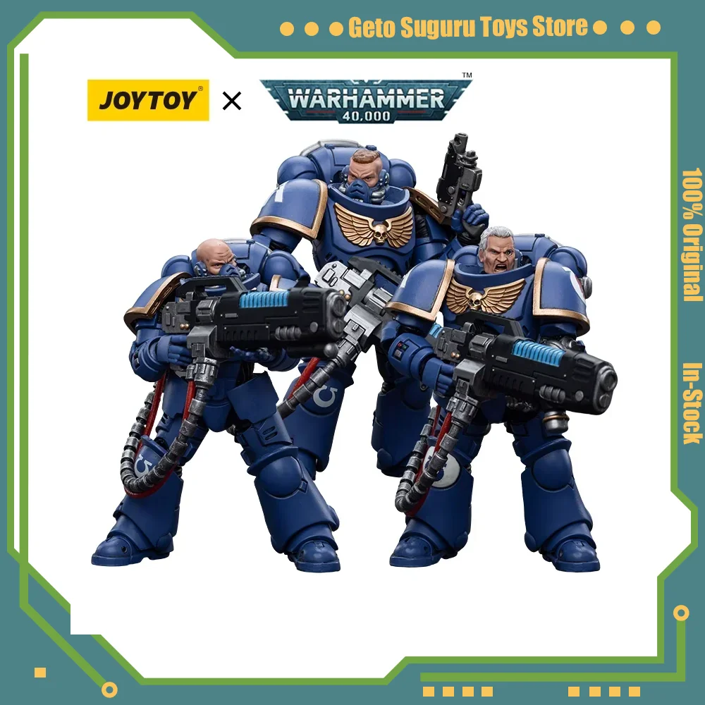 Joy Toy Warhammer 40K Ultramarines Hellblasters Action Figure Sergeant Ulaxes Brother Paxor / Torsus Joint Movable Figurine Toys