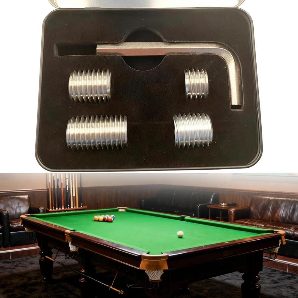 

For Billiards Balance Tuning Billiards Cue Weight Bolts Metal Build Silver 4 Weight Options Precision-Machined Quick Screw-In