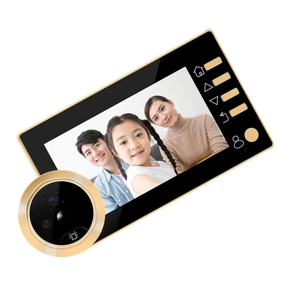 Digital Peephole 4.3 Inch LCD 5 Degree Wide Angle Door Camera Thickness From 30mm