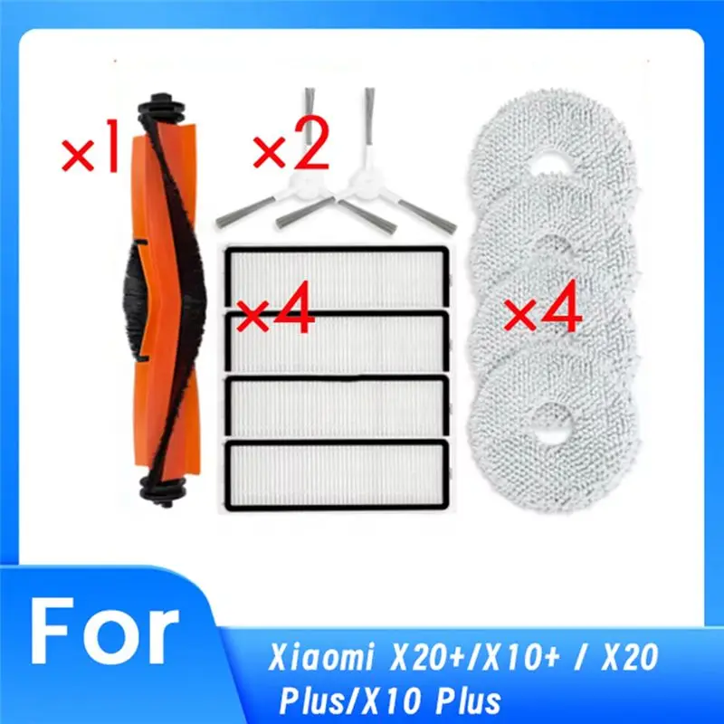 ABRW-For X20+/X10+ / X20 Plus/X10 Plus Vacuum Cleaner Accessories Main Side Brush Mop Filter
