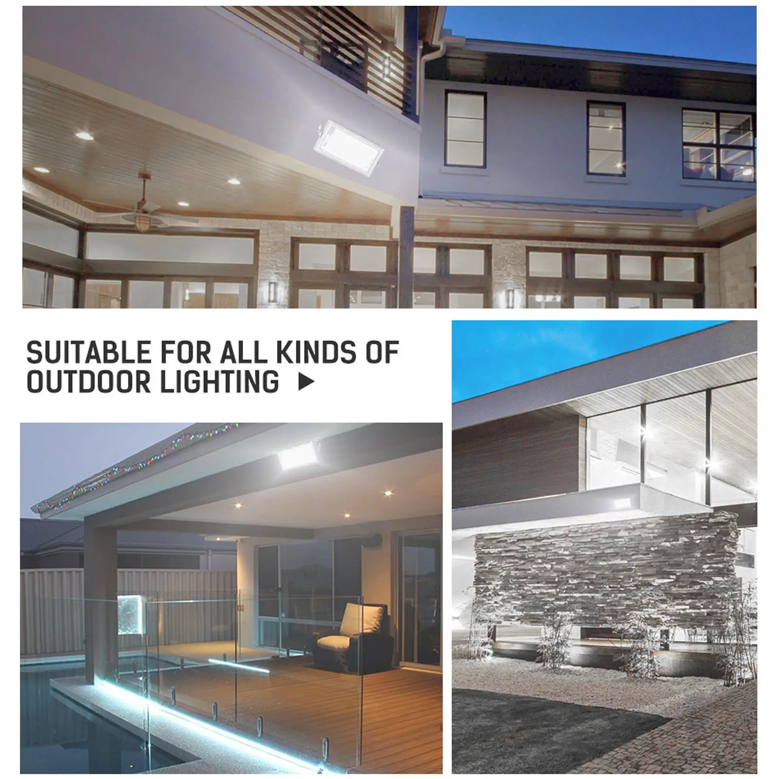 50W Outdoor LED Flood Light, 6000K Bright  Security Lighting for yard - AC110V