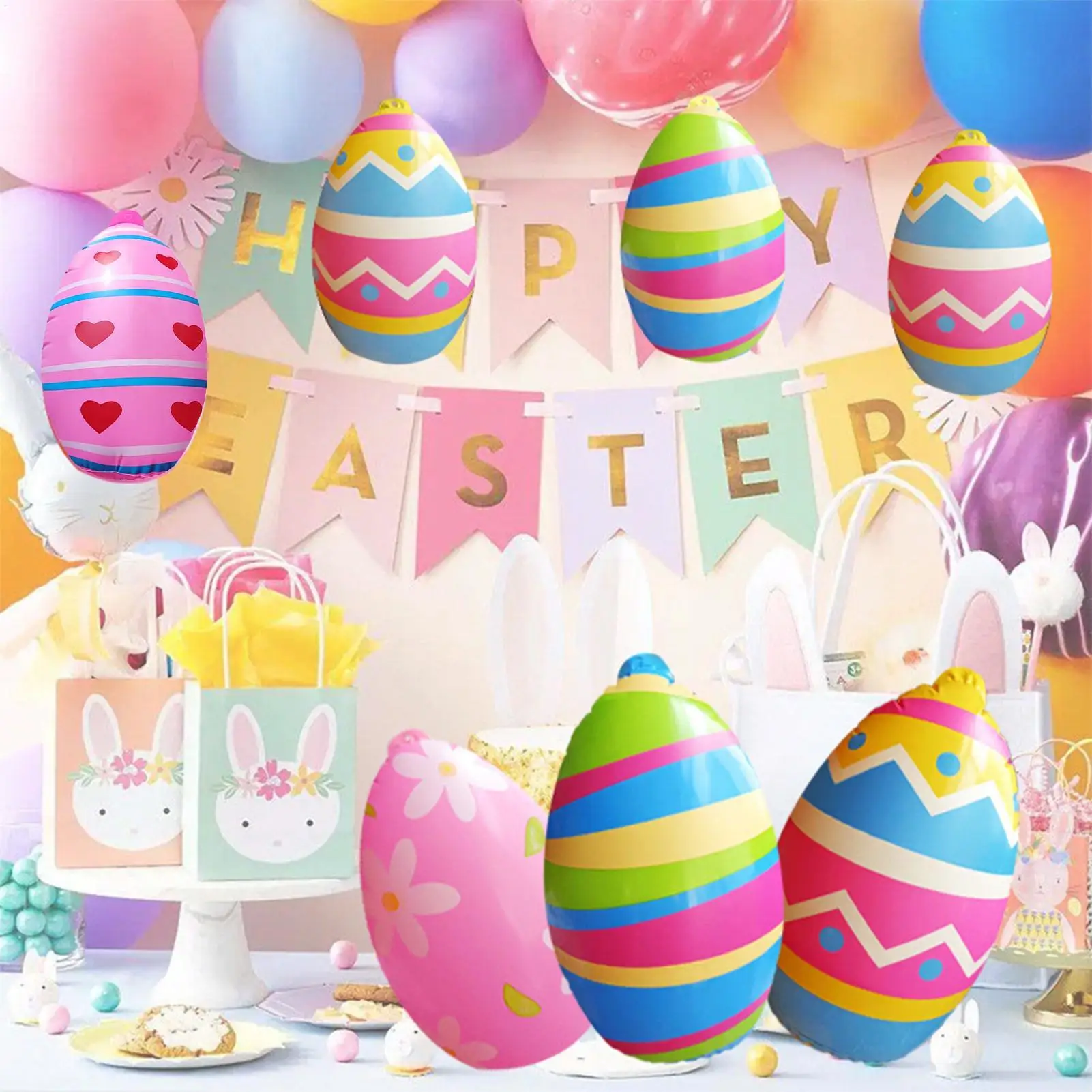 Inflatable Easter Eggs Cute Inflatable Eggs For Easter Colorful Inflatable Easter Eggs Blow Up Decorations Inflatable Easter