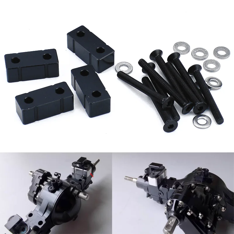 4 Stück Metallachsen-Erhöhungspolster für 1/14 Tamiya RC Truck SCANIA 770S R620 VOLVO BENZ Arocs MAN TGX Autozubehör