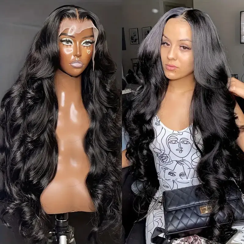 

Hot Style New Body Wave Wig Synthetic 13X4 Transparent Lace Front Body Wave Hair Brazilian Frontal For Black Women Glueless Wigs