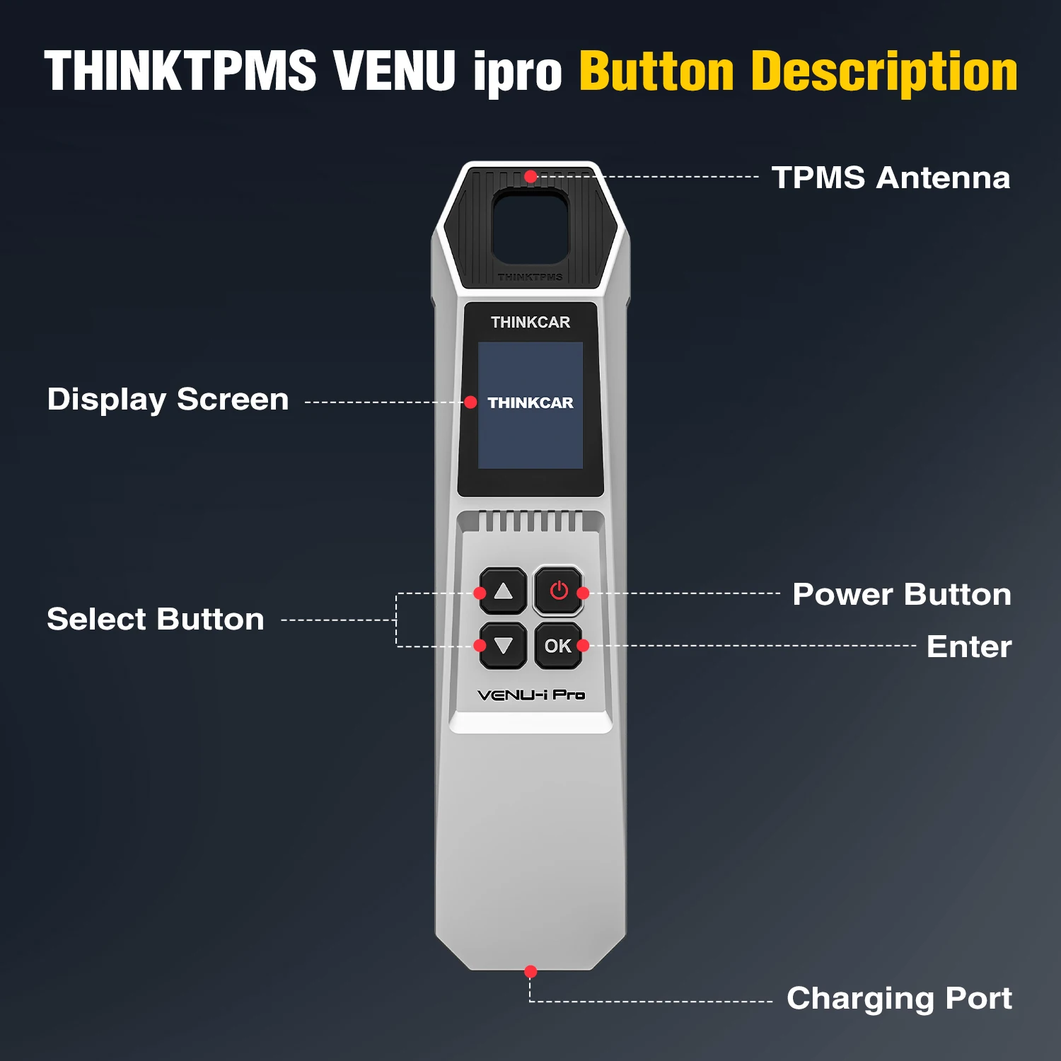 THINKCAR VENU i-Pro TPMS-Diagnosetool – Vollständige Aktivierung, Programmierung, Neulernen | 315MHz/433MHz Universal | Reifendrucküberwachungs-Servicetool – Detail 13