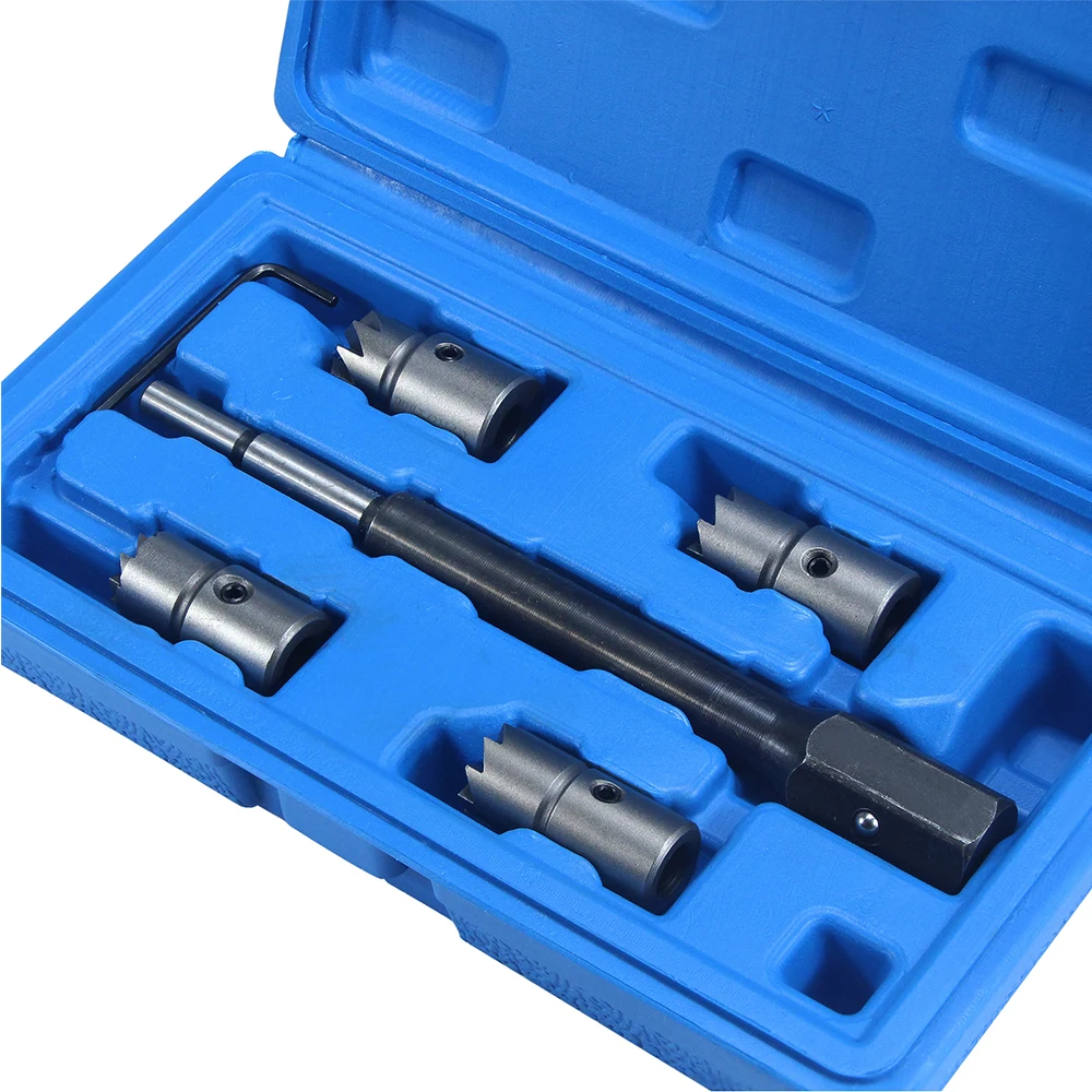 5Pcs Diesel Injector Cleaner Kit De Assento Do Motor Diesel Injector Cortador De Assento Limpador De Carbono