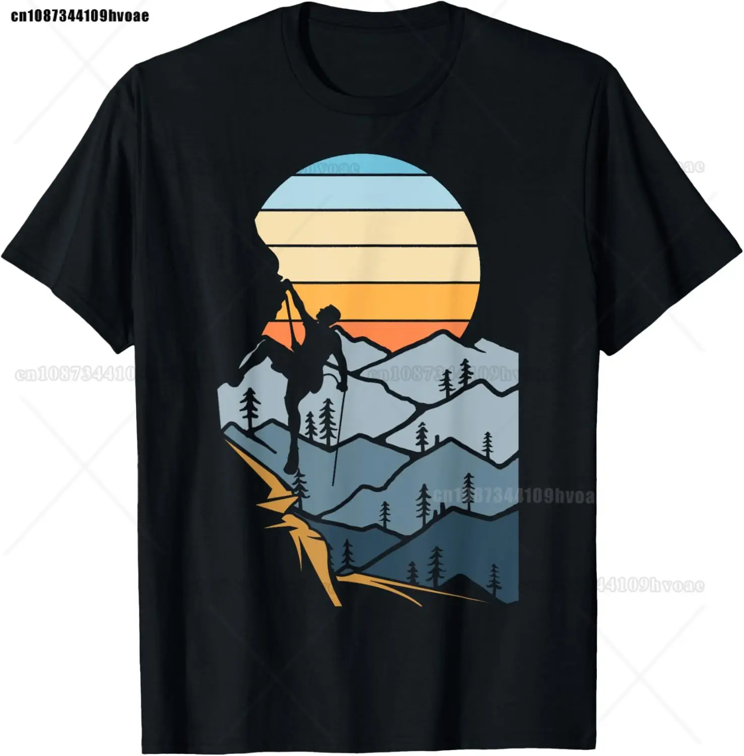 Mountain Climber Boulder Sports Hobby Retro Rock Climbing T-Shirt