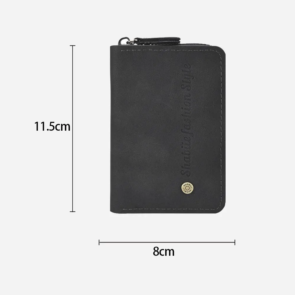 กระเป๋าใส่บัตรหนัง PU ใหม่ ช่องใส่บัตรหลายช่อง กระเป๋าสตางค์พกพาสะดวก  กระเป๋าใส่บัตรขนาดใหญ่สำหรับผู้ชาย