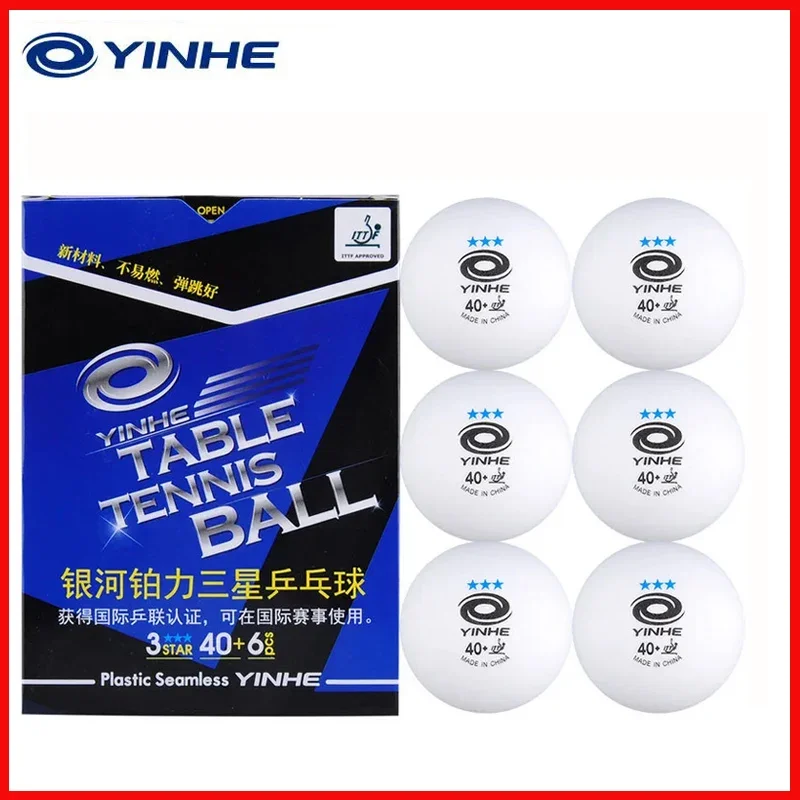 

Yinhe Galaxy 3stars Original White Balls 40+ New Materials Plastic Seamless Ping Pong Balls Official Ball Of World Games